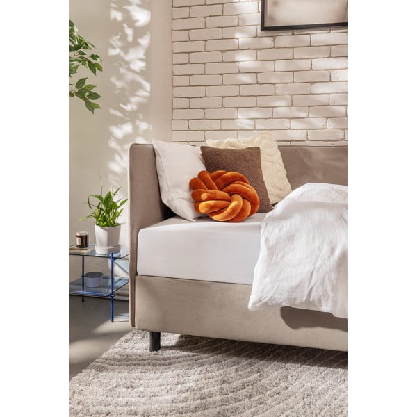 Pelēkbrūna polsterēta vienvietīga gulta ar veļas kasti un matraci 90x200 cm Avela – Bonami Selection-image-3