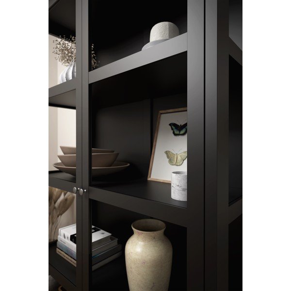 Melna vitrīna 124x210 cm Excellent – Tvilum-image-1