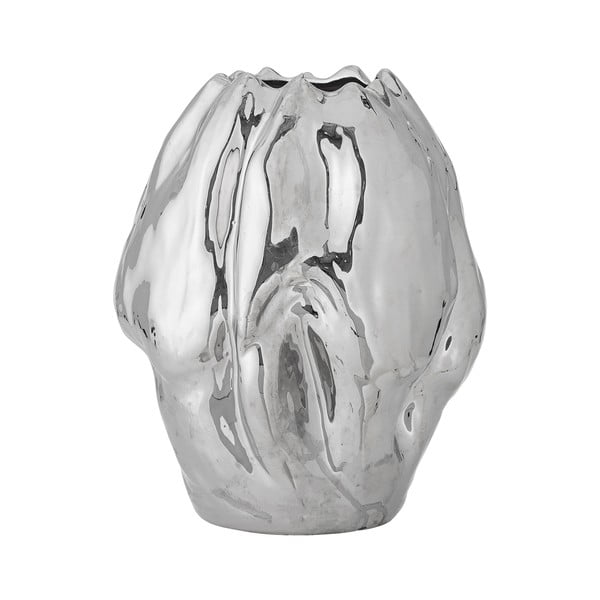 Sudraba krāsas akmensmasas vāze (augstums 29 cm) Bobby – Bloomingville