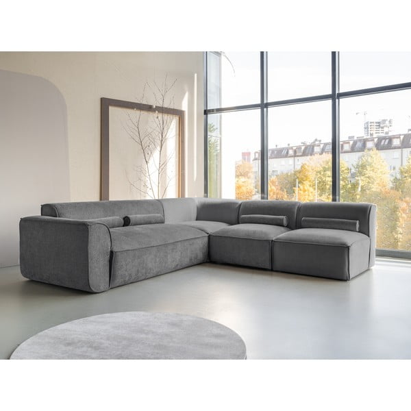 Pelēks stūra dīvāns (ar labo stūri) Flex Felix – Miuform-image-3