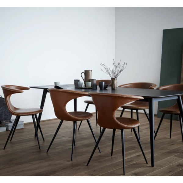 Brūns mākslīgās ādas krēsls DAN-FORM Denmark Flair-image-1