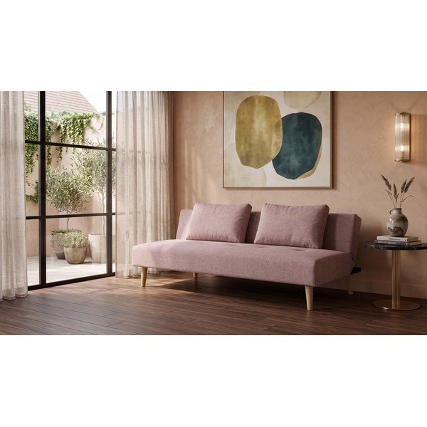 Rozā regulējams/salokāms dīvāns 180 cm Matylda – Bonami Essentials-image-1