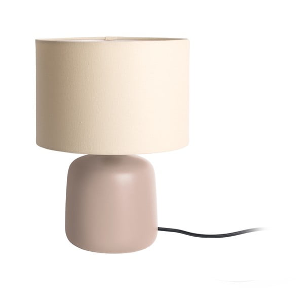 Brūna galda lampa ar auduma abažūru (augstums 33 cm) Alma – Leitmotiv