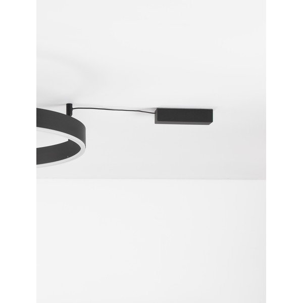 Matēti melna alumīnija LED griestu lampa ar regulējamu spilgtumu Motif – Nova Luce-image-3