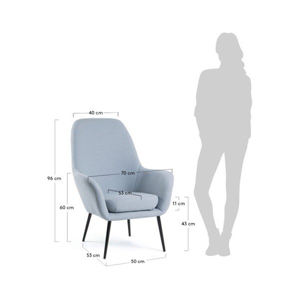 Zils krēsls La Forma Valeria-image-1