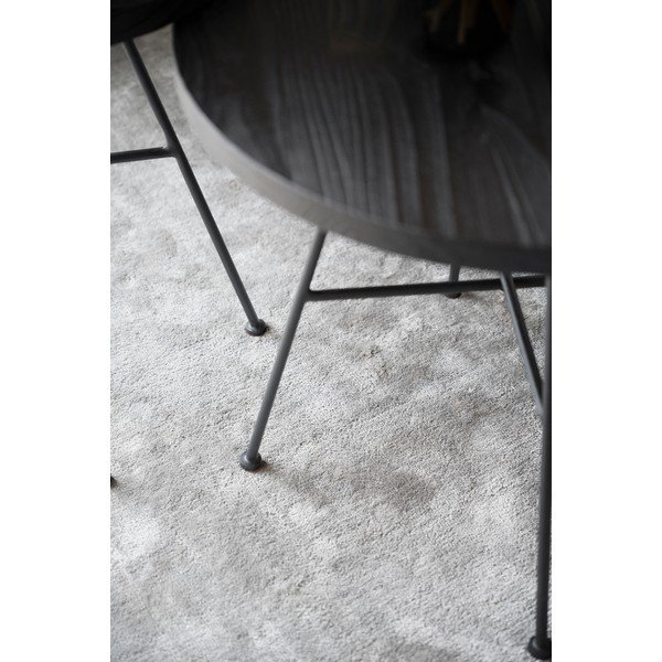 2 melnu galdu komplekts ar priedes koka virsmām Rowico Grafton-image-4