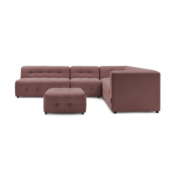 Tumši rozā stūra dīvāns (labais stūris) Kleber – Bobochic Paris