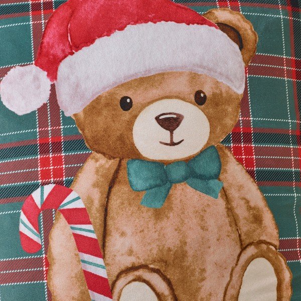 Dekoratīvais spilvens ar Ziemassvētku motīvu 45x45 cm Christmas Tartan Teddy Bear – Catherine Lansfield-image-2