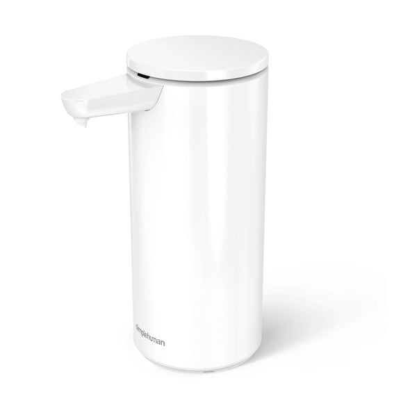 Balts metāla automātisks ziepju dozators 414 ml – simplehuman