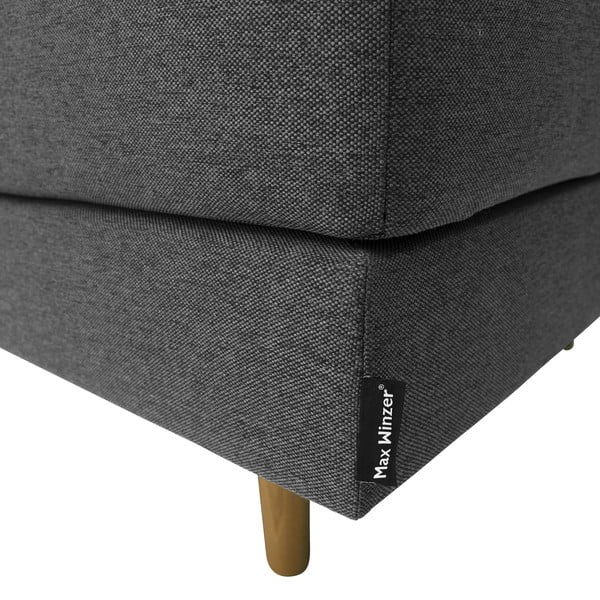 Antracīta pelēka kušete Max Winzer Ivo, labais stūris-image-1