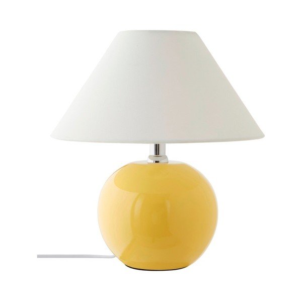 Dzeltena/krēmkrāsas keramikas galda lampa (augstums 29 cm) Karamell – Jotex