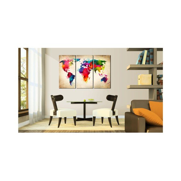 Daudzdaļīga glezna uz audekla Bimago Rainbow, 80 x 120 cm-image-1