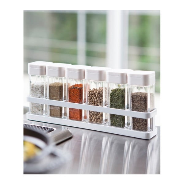 Garšvielu trauki (6 gab.) ar statīvu Tower – YAMAZAKI-image-1