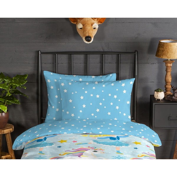 Flaneļa bērnu gultas veļa vienvietīgai gultai 140x200 cm – Good Morning-image-2