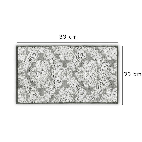 Pelēks kokvilnas dvielis 33x33 cm Damask – Foutastic-image-2