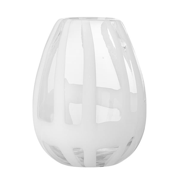 Balta stikla rokām darināta vāze (augstums 18 cm) Cosmin – Bloomingville