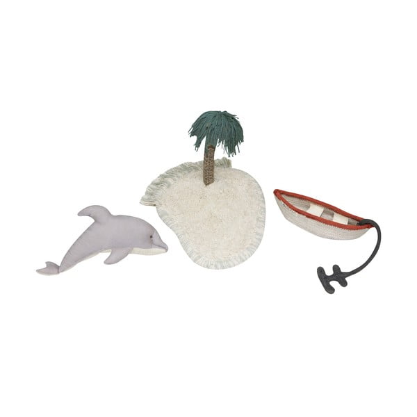 Piparmētru zaļš kokvilnas bērnu rotaļu paklājs 90x130 cm Waves – Lorena Canals-image-4