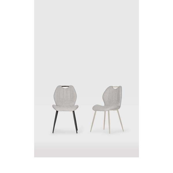 Gaiši pelēki pusdienu krēsli (4 gab.) Muli – Marckeric-image-1