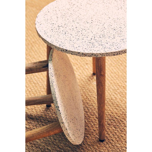 Apaļš kafijas galdiņš ar terraco virsmu ø 42 cm Terrazzo – Jardin d'Ulysse-image-1