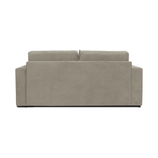 Bēšs velveta izvelkamais dīvāns Scandic Elbeko-image-3
