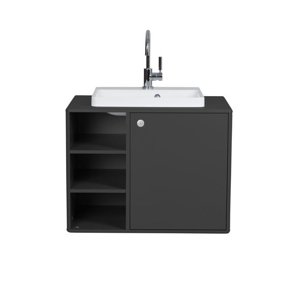 Tumši pelēks skapītis zem izlietnes 80x62 cm Color Bath – Tom Tailor