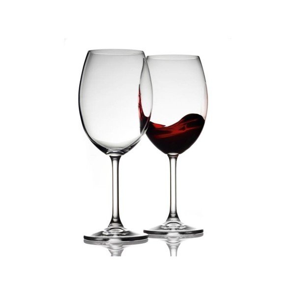 2 sarkanvīna glāžu komplekts no Bitz Fluidum kristāla stikla, 580 ml-image-1