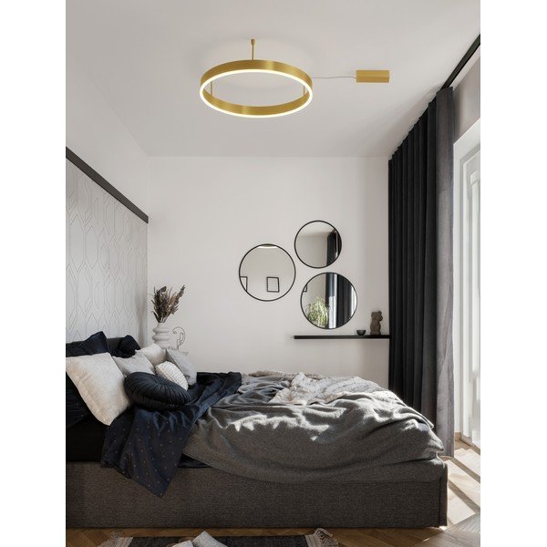 Misiņa krāsas alumīnija LED griestu lampa ar regulējamu spilgtumu Motif – Nova Luce-image-1