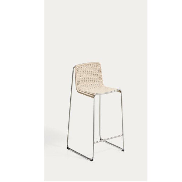 Bēšs metāla dārza bāra krēsls Tavari – Kave Home-image-4