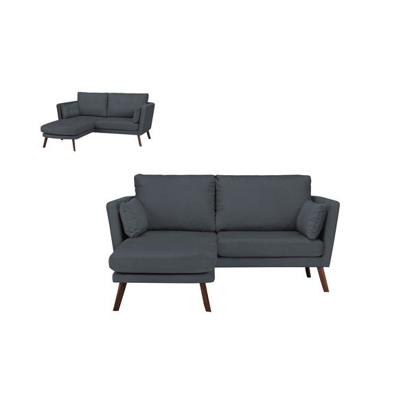Mazzini Sofas Elena trīsvietīgs dīvāns, pelēks, ar kreiso stūri-image-4