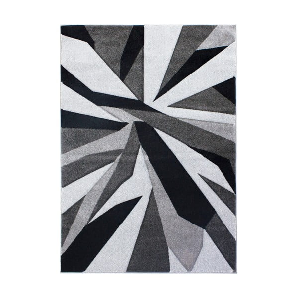 Melns un pelēks paklājs Flair Rugs Shatter Black Grey, 120 x 170 cm