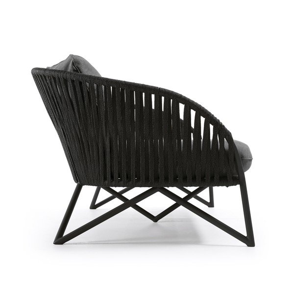 Melns dārza dīvāns Kave Home Branzie-image-3