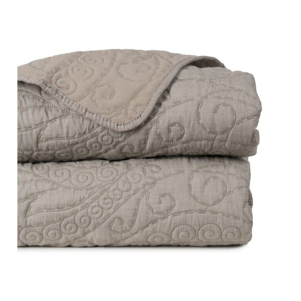 Pelēkbrūns stepēts gultas pārklājs 180x260 cm – Ixia