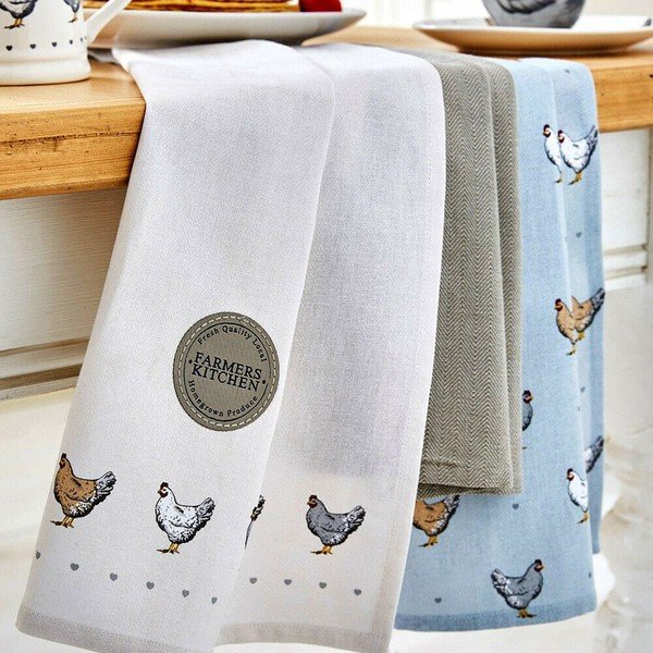 Virtuves dvieļu, cimda un tējkannas pārvalka komplekts (5 gab.) Farmers Kitchen – Cooksmart ®-image-3