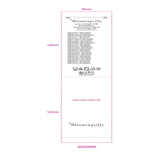 Zils pleds 130x160 cm Nevine – Bloomingville-image-4