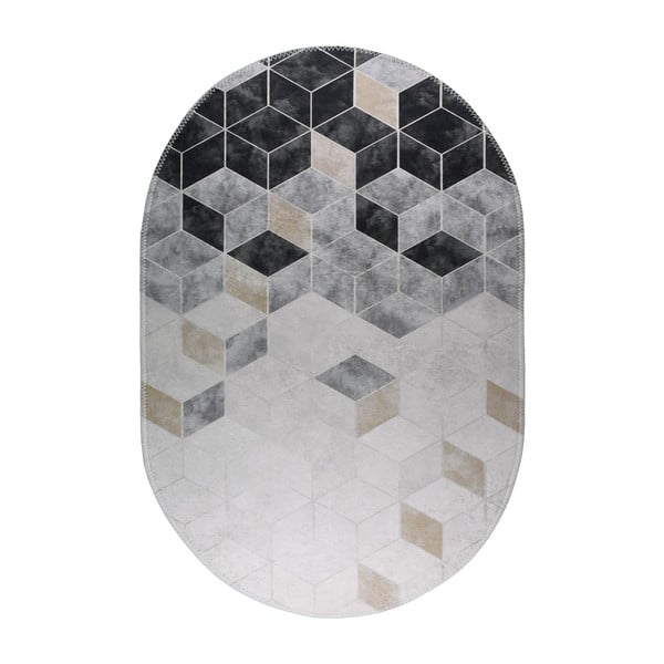 Balts/pelēks mazgājams paklājs 120x180 cm – Vitaus