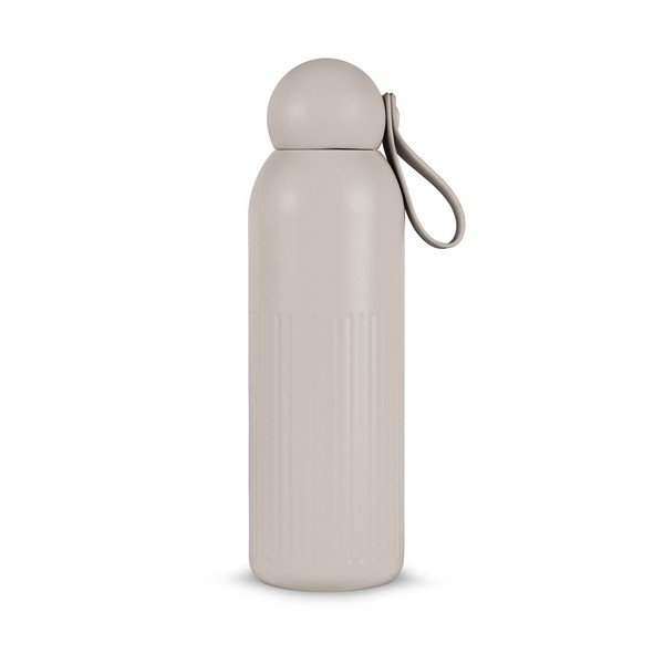 Bēša nerūsējošā tērauda termopudele ar salmiņu 500 ml Tekla – Sagaform