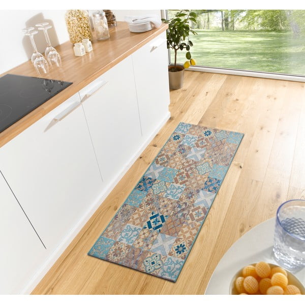 Zils celiņa paklājs 75x150 cm Cappuccino Mosaik – Hanse Home-image-1