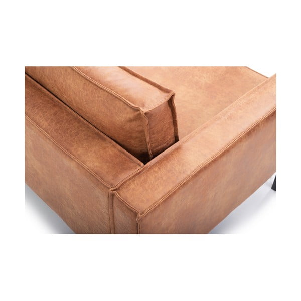 Konjaka brūns atpūtas krēsls no ādas imitācijas Scandic Rate-image-4