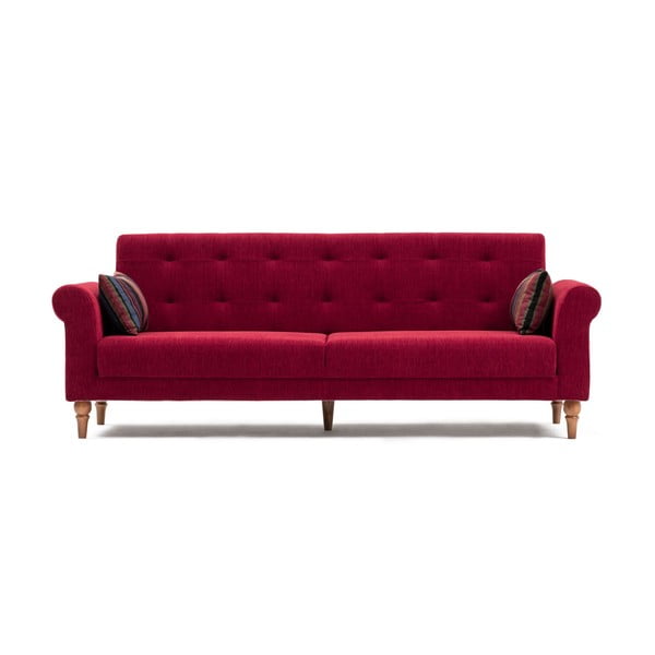 Sarkans izvelkamais dīvāns Balcab Home Gina