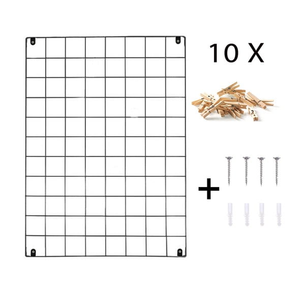 Melns metāla ziņojumu dēlis, 50 x 70 cm-image-3