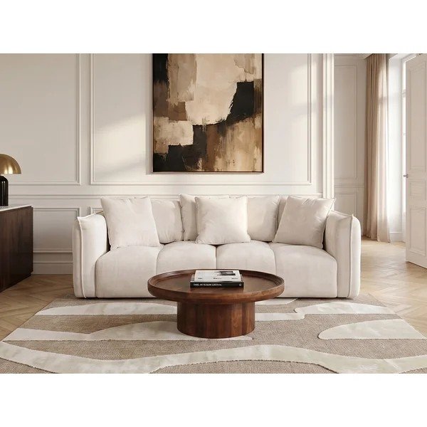 Balts dīvāns no šenila auduma Harlem – Bobochic Paris-image-3