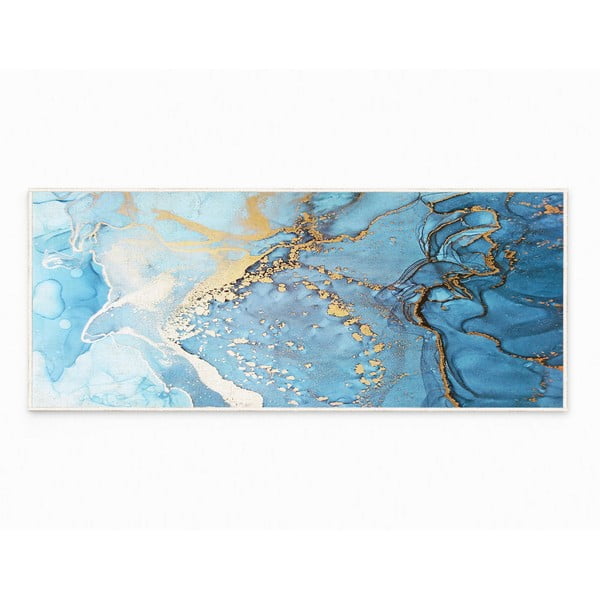 Zils mazgājams paklājs 80x150 cm Blue Waves – Oyo Concept-image-2
