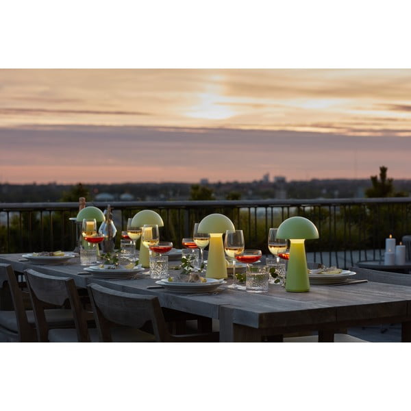 Dzeltena LED galda lampa ar tālvadību (augstums 28 cm) Sam – Sirius-image-4