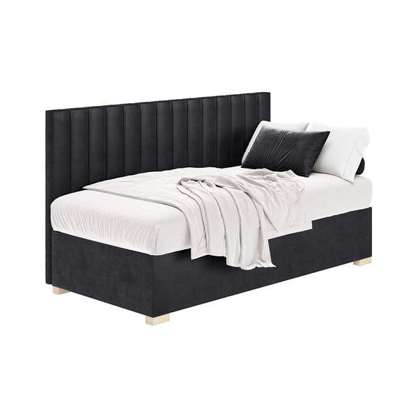 Tumši zila bērnu gulta ar veļas kasti ar matraci 90x200 cm Chill – Ghado-image-2