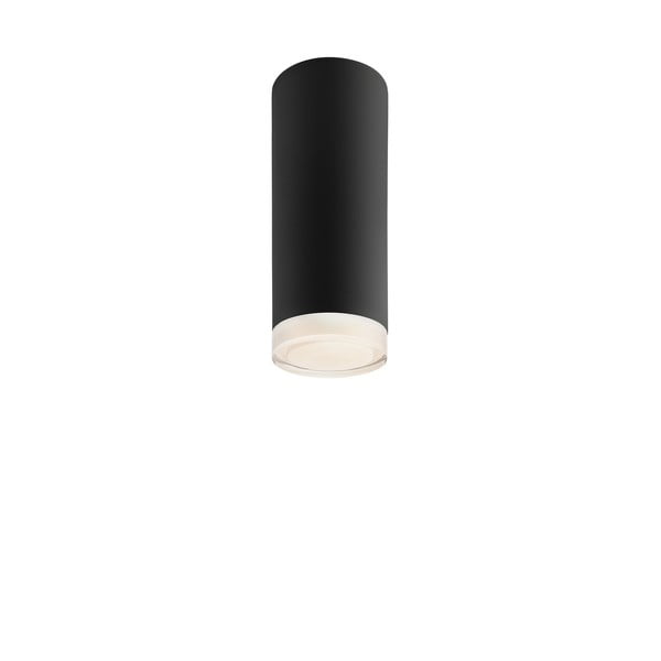 Melna griestu lampa ar stikla abažūru – LAMKUR
