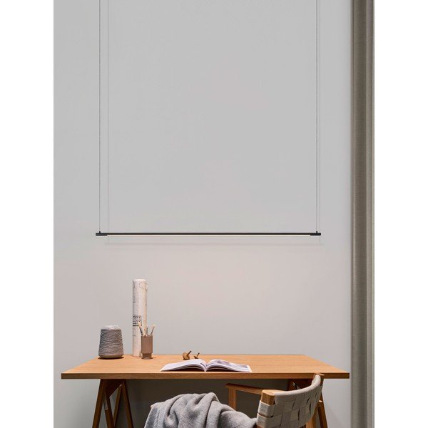 Matēti melna alumīnija LED piekaramā lampa Elettra – Nova Luce-image-1