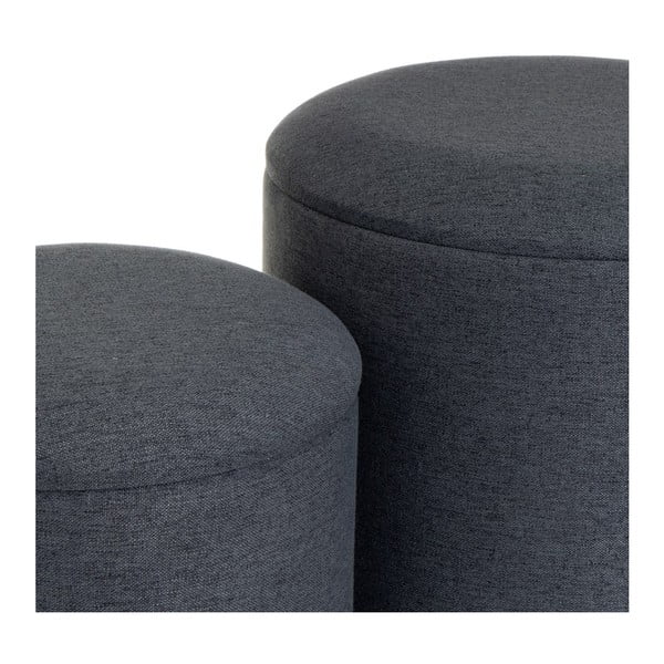 Tumši pelēki pufi (2 gab.) – Casa Selección-image-1