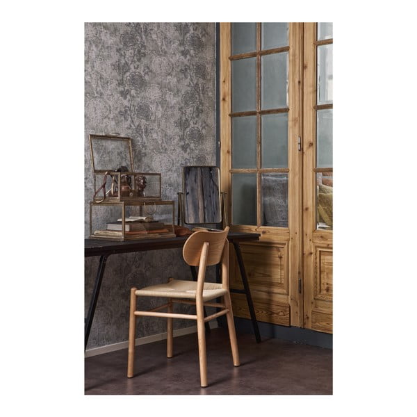 Dabīgā kaučuka koka pusdienu krēsls ar rotangpalmas sēdekli BePureHome Jointly-image-2