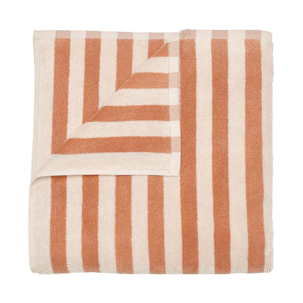 Oranžs/bēšs frotē dvielis no organiskās kokvilnas  70x140 cm Arto – Blomus