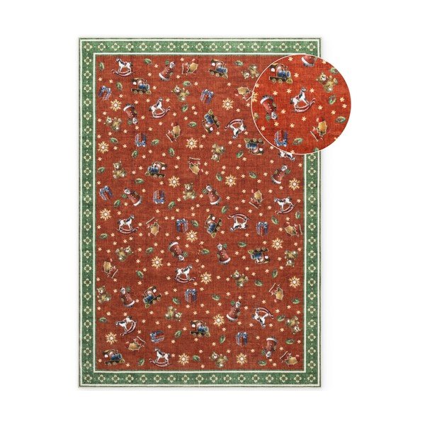 Sarkans/zaļš paklājs ar Ziemassvētku motīvu 160x230 cm Toy's Delight Nostalgic Noel Red Green – Villeroy&Boch